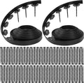 Bonviee 1.5 Inch x 66FT Garden Border Edging Kit with 100 Anchoring Spikes, Flexible Garden Edging for Landscaping, Flower Beds, Lawn, Yard, and Paver Pathways