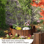 3PACK, 12FT Total Length Wood Garden Edging Border Wooden Garden Fence No Dig Landscape Edging Decorative Flower Bed Border Courtyards Planting Tree Fence Patio Path Edging -11.8" H x 48" L