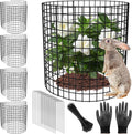 5 Pack Plant Protector from Animals, 17x14 inch Wire Plant Cages Mesh Plant Cage Garden Plant Protector, Sturdy Bunny Barricades Chicken Wire Cloche Plant Protectors for Keeping Bunny Animals Out