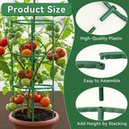 12 Pack Plant Support Stakes, 6.3 x 9.8 Inch Plastic Plant Cage Holders, Half Round Plants Support, Garden Flower Stakes for Indoor Outdoor Climbing Plants Vegetable Flower Pot
