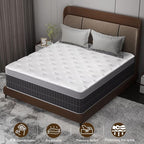 King Size Mattress in a Box 14 Inch Memory Foam Hybrid Mattress with Pocketed Springs Medium Firm Support Motion Isolation Edge Support 180 Night Trial