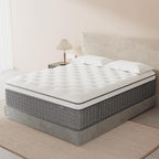 Mattress Full Size, Medium Firm 12 Inch Mattress with Extra Lumbar & Shoulder Support, Hybrid Mattresses with Gel Memory Foam Pain Relief - Fiberglass Free - No Odor - 365 Night Trial