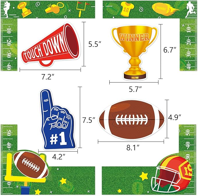 Super Bowl Game Photo Frame Party Supplies Decoration Large Size,Football Sport Game Day Party Supplies