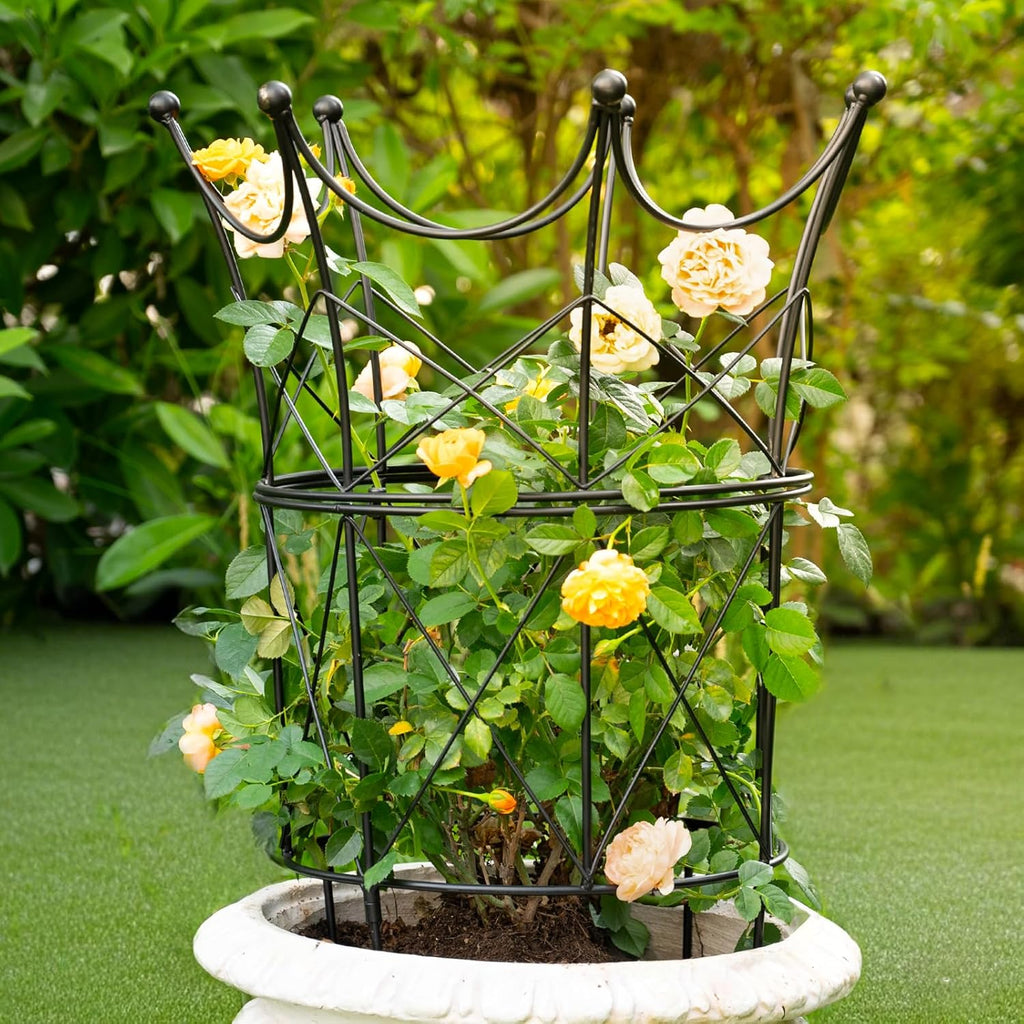 Large Obelisk Trellis for Plant Supports 18.5in x 22.9in - Durable Metal Garden Support Cage for Peonies, Ideal for Indoor & Outdoor Use, Elegant Design, Easy to Install