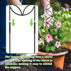 24Inch Outdoor Plant Trellis for Climbing Plants,Metal Garden Trellis for Potted Plants,Plant Stakes for Indoor Plants Accessories Hoya,Flower,Plant Support,Plant Gifts (24IN-Coin)