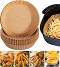 Air Fryer Disposable Paper Liners for Ninja AF161 AF150AMZ, 125 Pcs Round Parchment Cooking Liner for Airfryer, Microwave Oven, Frying Pan, 8 Inch Fryers Filters Sheets for 5 6 7 8 Qt Baking Basket