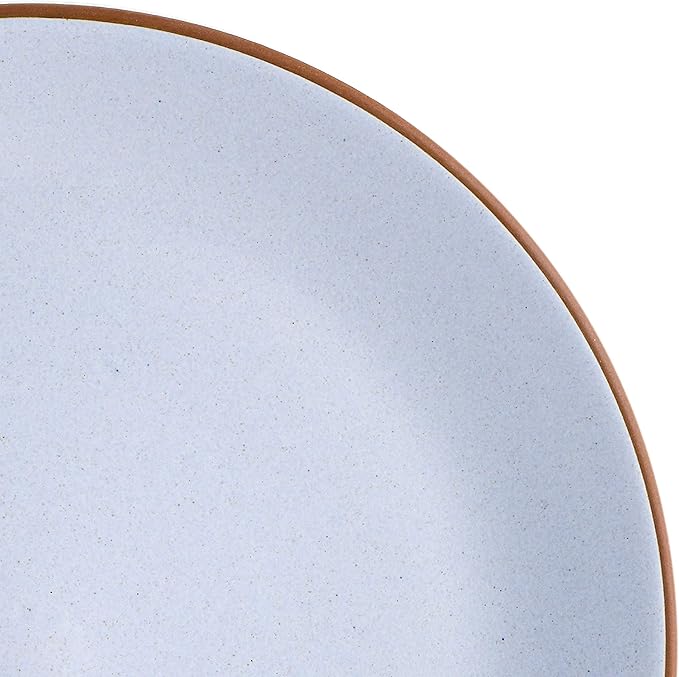 Gibson Elite Contempo Classic Double Bowl Dinnerware Set, Service for 4 (16pcs), Light Blue