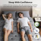 Twin Mattress 12 Inch, Medium Firm Hybrid Mattress with Lumbar-Zoned Foam and Pocket Springs for Motion Isolation and Edge Support