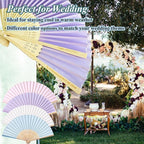 10pcs Personalized Purple Folded Hand Fans, Custom Folding Hand Fans for Wedding Guests, Wedding Gift Party Favors Church Fans Handheld, Birthday Party Supplies Bridal Shower Gifts