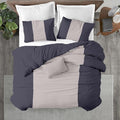 Kotton Culture 120"x98" 3 Pc Oversized King Duvet Cover Set 100% Egyptian Cotton - 600 TC Comforter Cover, Zipper Closure & Corner Ties - Fits Large King Inserts (Oversized King,Dashing Grey)