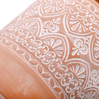 Suwimut Set of 2 Terracotta Plant Pots 4 Inch 6 Inch, Small Medium Clay Planter Pot, Ceramic Cactus Flower Succulent Pot with Drainage Hole and Saucer for Indoor Outdoor Plants