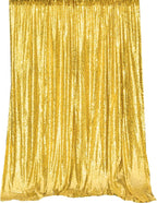 JYFLZQ Gold Sequin Backdrop Curtains 7ft x 7ft 1 Panel Glitter Photo Booth Backdrops Sparkly Photography Background Drapes for Parties Wedding Bridal Showers