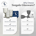 Yungala Black Wine Glasses set of 6 smoke glass goblets, black glassware made from dishwasher friendly colored glass smoke - black goblets