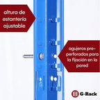 180cm x 120cm x 40cm, Blue 5 Tier (175KG Per Shelf), 875KG Capacity Extra Wide Garage Shed Storage Shelving Unit, 5 Year Warranty