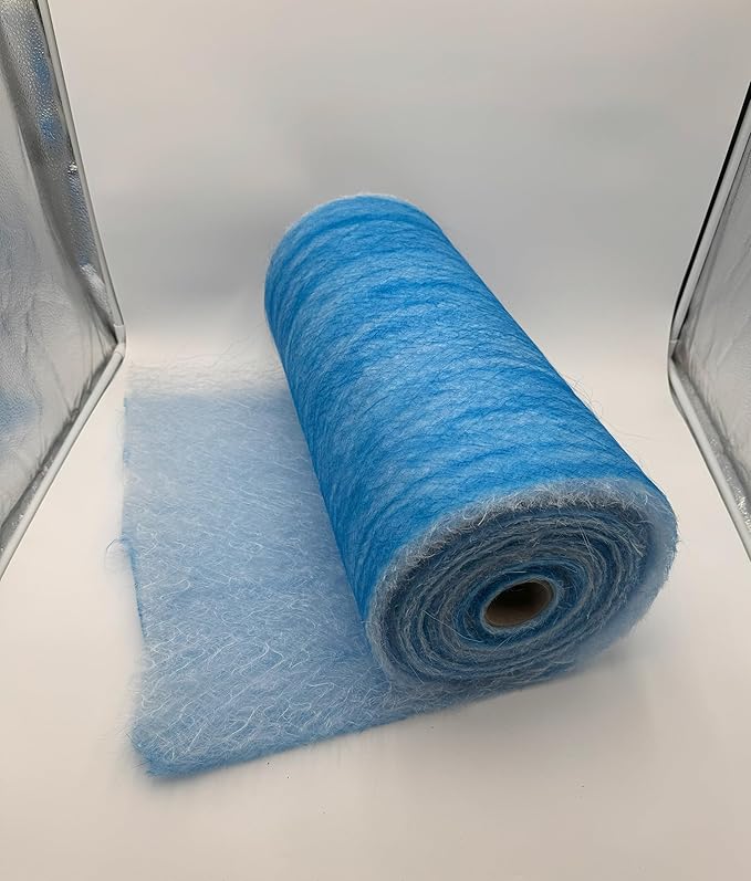 Paint Booth Exhaust Fiberglass Filter Roll, Blue/White Paint Arrestor for Spray Booth (30" x 200ft)