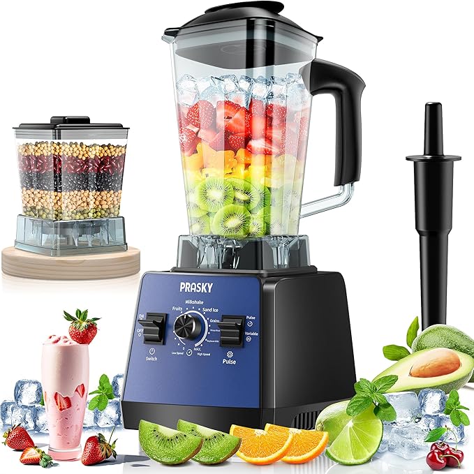 Blenders for Kitchen, Blenders for Smoothies, Blender and Grinder Combo1000W Powerful 25000RPM Professional Blender BPA Free 68oz Countertop Blenders for Baby Food,Ice, Juice, Shakes-Blue