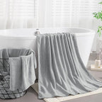4 Piece Bath Towel Set 35"x70"Oversized Bath Towel for Bathroom Ultra Soft Fluffy Extra Large Bath Sheet Luxury Premium Bathroom Towel Highly Absorbent Quick Dry Shower Towel for Hotel Spa,Grey