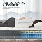 Life Balance Hybrid 10 Inch King Size Mattress, Medium Firm, Supportive Foam & Innerspring Coils, Pressure Relief & Spinal Alignment, Mattress in a Box, Made in USA, CertiPUR-US Certified, CE-10-K