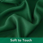 Biscaynebay Textured Fabric Christmas Tablecloths 60x108 Inches Rectangular, Hunter Green Water Resistant Tablecloths for Dining, Kitchen, Wedding & Parties etc. Machine Washable