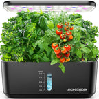 Ahopegarden Indoor Garden Hydroponics Growing System: 10 Pods Kit with LED