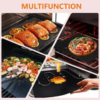 Air Fryer Oven Liners and Mesh Grill Mats Compatible with Ninja Foodi SP101 SP201 SP301，Reusable 12inch Non-Stick Liner for Bottom of Oven and Air Fryer Toaster Oven Mat for Oven