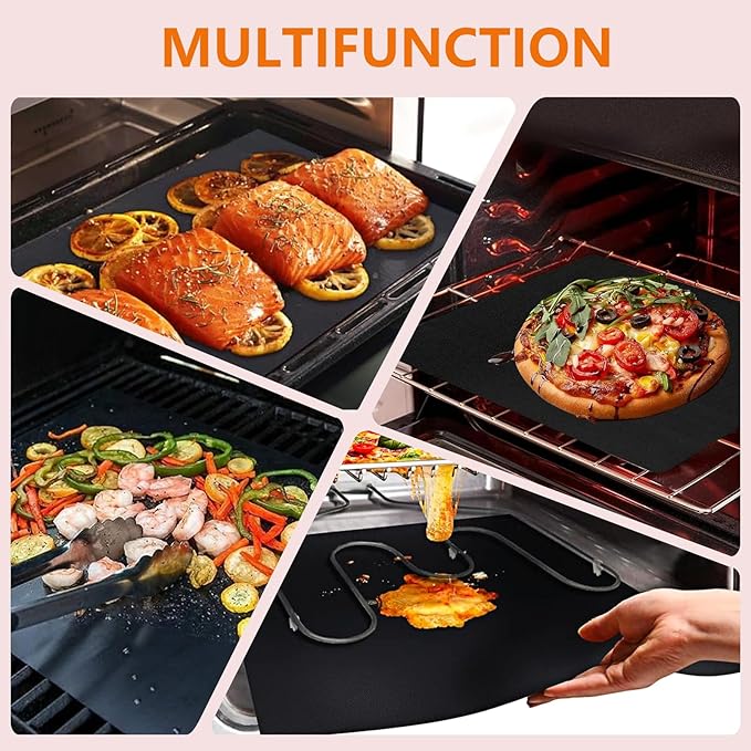 Air Fryer Oven Liners and Mesh Grill Mats Compatible with Ninja Foodi SP101 SP201 SP301，Reusable 12inch Non-Stick Liner for Bottom of Oven and Air Fryer Toaster Oven Mat for Oven