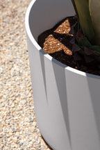 Veradek Mason Series Lima Planter - Round Planter for Indoor or Outdoor Porch/Garden | Made from Plastic-Stone Composite with Drainage Holes | Modern Décor for Succulents, Flowers, Small Plants