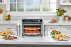 BLACK+DECKER Crisp 'N Bake Air Fryer Toaster Oven Combo, 12 in 1 Countertop Convection Oven Cooks Food Fast, Fits a Whole Pizza or 6 Toast Slices, French Doors with Stainless Steel Finish