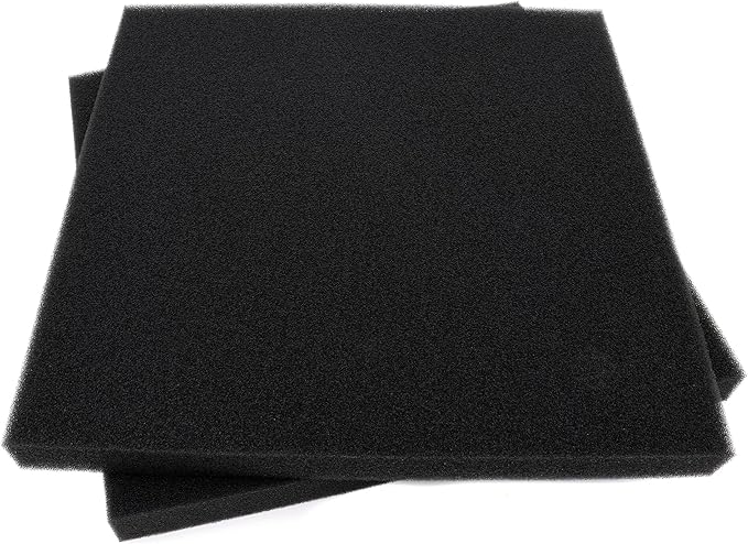 Aquarium Filter Bio Sponge Pad, Foam Sponges Filter Media, Cut fit it Filter Accessories for Fish Tanks and Ponds (18"x18"x1.6" (50PPI) 2 Pack)