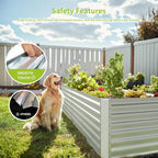 8x2x2FT Galvanized Raised Garden Beds Outdoor,Planter Raised Beds for Gardening, Vegetables, Flowers,Large Metal Garden Box,Deep Plant Flower pots Outdoor (Galvanized, 1Pack)