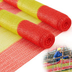 2 Rolls 3.3' x 164' Safety Construction Fence Net HDPE High Visibility Temporary Barrier Netting Safety Warning Roadblock for Garden Construction Snow Poultry Event Fencing (Red and Yellow)