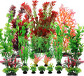 Fish Tank Accessories Aquarium Decorations Plants, 20pcs Fish Tank Decorations Plant, Fish Tank Decor, Aquarium Decor Plastic Plants, Small to Large