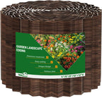 SnugNiture Corrugated Metal Garden Edging,6" x 20' Sturdy Lawn Edging Border,Landscape Edging Border for Lawn, Flower Bed,Garden and Yard(Brown)