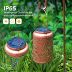 Hummingbird Solar Lanterns Outdoor Waterproof,Hummingbird Garden Decor Birthday Gifts for Women Men Mom Hanging Solar Lights Metal Decoration Outside for Yard,Patio,Backyard,Porch,Tabletop
