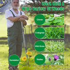 Weed Puller Tool, Stand Up Manual Weeder, Heavy Duty Garden Weeding Tool with 60 inch Long Handle,4 Claw Steel Head, Uprooting Dandelion Removal Gardening Tools for Lawn Grass Grabber