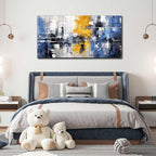 ZHAOSHOP Blue Wall Art for Living Room - Abstract Wall Decor for Office - Modern Minimalist Wall Art for Bedroom Size 24" x 48"