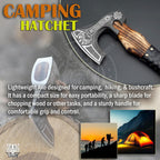 SHINY CRAFTS®- Decorative Viking Axe – Unique Gift for Dad Carbon Steel Blade with Leather Handle Perfect for Bushcraft or Display (SCA-16)