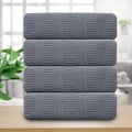 4 Piece Oversized Bath Towels Set 35x70 Inches, Gray Extra Large Soft Bath Sheet Chair Towels 600 GSM Highly Absorbent Quick Dry Towels Set for Bathroom Hotel Spa
