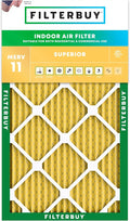 Filterbuy 16x36x1 Air Filter MERV 11 Superior Pet & Allergy Defense (1-Pack), Electrostatic Pleated HVAC AC Furnace Filters Replacement, Made in USA (Actual Size: 15.75 x 35.75 x 0.75)