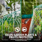 6-1/2 x 33 ft. Green Gentle Garden Netting/Row Cover/Screen | Protect Secure to Keep Away Birds and Rodents from Fruit, Vegetable, Flowers and Sensitive Plants, While Allowing Water and air in
