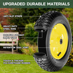 Taifa 2 PCS 16" Pneumatic Rubber Replacement Tires and 4.80/4.00-8" Wheels with 5/8" Bearings, Inflated Air Wheel for Garden Cart/Hand Truck/Trailers/Dolly/Wheelbarrow/Wagon/Trolley etc.