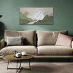 YISXINOAG Mountain Wall Art For Bedroom Office Decor Abstract Mountain Forest Landscapes Green Wall Art Painting Canvas Art Wall Decor Prints Ready To Hang Wall Pictures Home 20×40 Inch