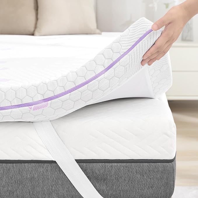 SINWEEK Ultra Soft 3 Inch Memory Foam Mattress Topper Full Size, Soft Mattress Pad for Back Pain Relief, High Density Foam Bed Topper with Textured Cover, CertiPUR-US Certified