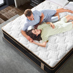 Queen Mattress 14 Inch, Cooling Hybrid Bed in a Box, Individual Pocket Springs, Motion Isolation, Targeted Hip/Shoulder/Lumbar Support, Fiberglass-Free, Ergonomic Zones, 365-Night Trial, CertiPUR-US