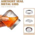 Mason Jars 8 Oz with Lids 12 Packs, Vintage Small Glass Canning Jars with Silver Metal Lids for Storing, Pickling, Honey, Jam, Home Decor, Candle and DIY Crafts