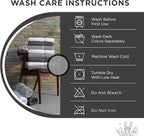 100% Cotton Wash Cloth for face & Body Set of 12, (12 x 12 inches) Sustainable, Soft, Highly Absorbent, Combed Cotton Wash Cloths Pack of 12 for Hotels, Spa, Bathroom, Dorm, Black