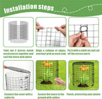 5 Packs Garden Plant Protectors from Animals,Metal Plant Cage Chicken Wire Cloche with Ground Stakes and Nylon Tie,Garden Plant Protectors for Flower Vegetable to Keep Animals Out-11.8"x 12.6"