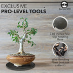 Bonsai Toolkit - Mini Garden Tools, Bonsai Wire Kit, Repotting Mat for Indoor Plants, Bonsai Tools, Succulent Tools, Bonsai Tree Kit Tools for Beginners, Bonsai Turntable, Transplanting Tool