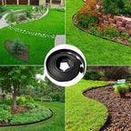 Garden Edging Borders 20FT,Landscape Edging Black[Extra Tall 4IN High] with 30pcs Plastic Stakes, Lawn Edging Flexible DIY Fence for Landscaping,Flower Bed,Grass,Gravel,Tree Surrounding