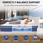 Twin Size Mattress in a Box 12 Inch Hybrid Mattress [Enhanced Stability], Medium Firm Feel with Memory Foam and Pocket Springs, Reinforced Edge Support